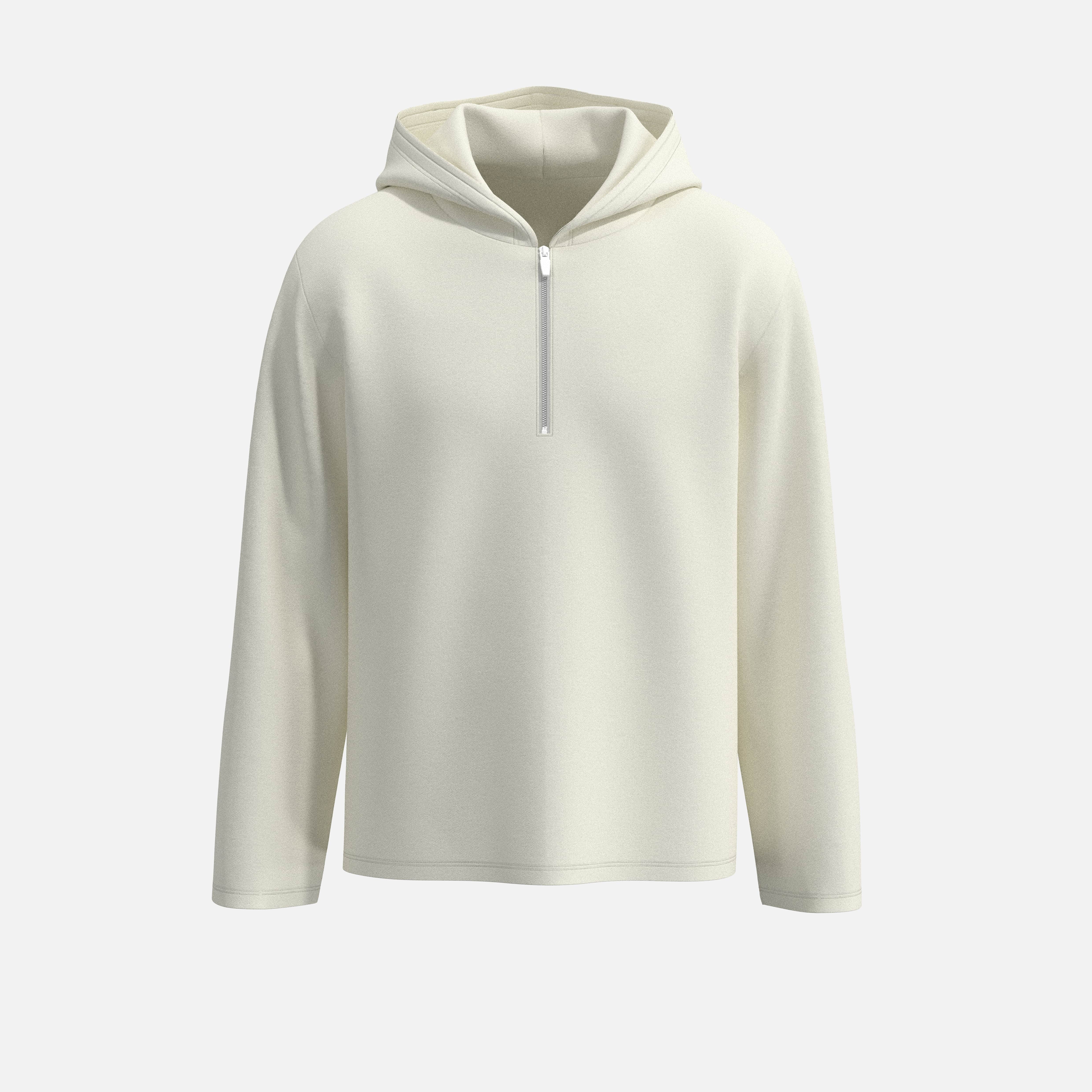 メンズウェア TFW49 CARDBOARD MATERIAL HALF ZIP HOODIE Essential Sweater Fleece Blocked Quarter Zip Pullover